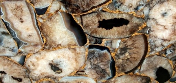 Precious Stone AGATE Atena with Gold