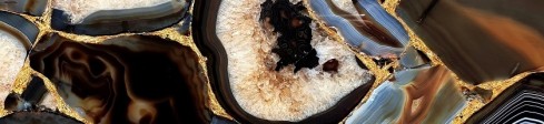 Precious Stone AGATE Umbra with Gold