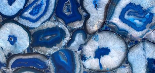 Precious Stone AGATE Blue Dark